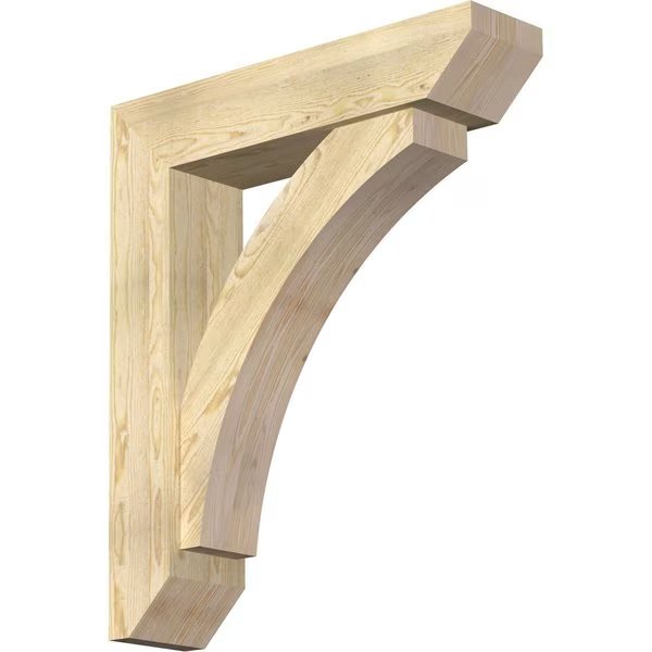 Thorton Slat Rough Sawn Bracket w/ Offset Brace, Douglas Fir, 8